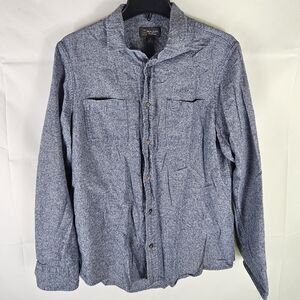 Wallin & Bros. Grindle Button-Down Flannel Knit Shirt Top Sz M Casual Minimalist